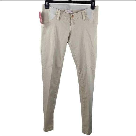 Side Panel Skinny Maternity Jeans - Isabel Maternity Ecru Cream 00/24 - Picture 3 of 3